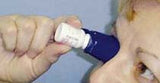 Image of person using the EZ eyedrop guide. 