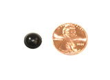 Individual large, round, black bump dot shown next to a penny. The penny is larger than the bump dot.